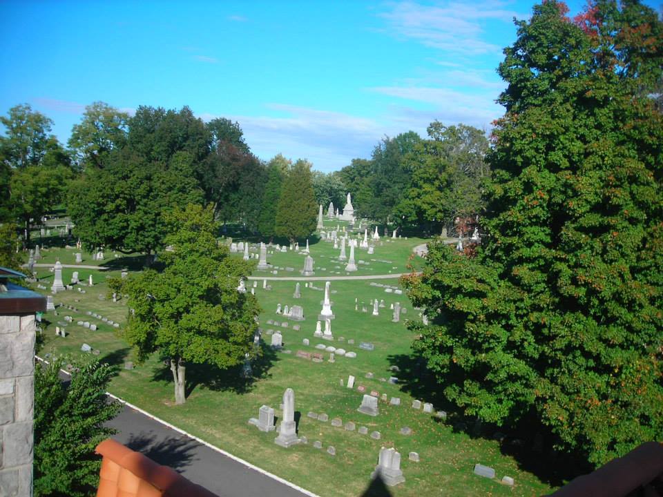 Oak Hill Cemetery looking NE from bell tower